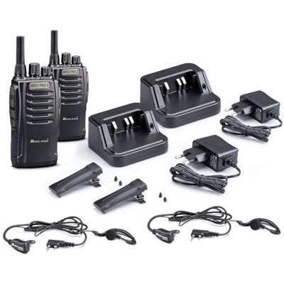 Midland BR02 Pro Z radio met oplader en twee microfoons Midland BR02 Pro Z radio met oplader en twee microfoons