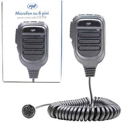 PNI Reservemicrofoon voor CB Radio Escort, HP 9500, 8900, 8000L, 6-polig PNI Reservemicrofoon voor CB Radio Escort, HP 9500, 8900, 8000L, 6-polig