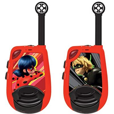 Lexibook , Miraculous Ladybug Cat Noir, digitale walkietalkies, bereik 2 km voor kinderen, lichtgevende walruse-functie, riemclip, werkt op batterijen, rood, TW25MI Lexibook , Miraculous Ladybug Cat Noir, digitale walkietalkies, bereik 2 km voor kinderen, lichtgevende walruse-functie, riemclip, werkt op batterijen, rood, TW25MI