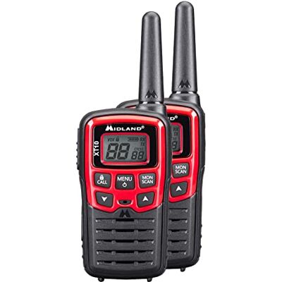 Midland XT10 2-weg radio walkietalkie, 16 kanalen, lange afstand, 2 walkietalkies Midland XT10 2-weg radio walkietalkie, 16 kanalen, lange afstand, 2 walkietalkies