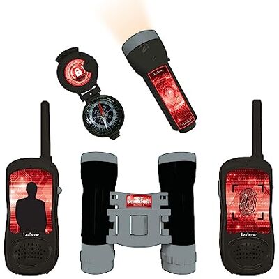 Lexibook Spy Mission RPTW12SPY, complete avonturier-set voor kinderen, walkie-talkies tot 120 m, verrekijker, zaklamp, kompas, roze Lexibook Spy Mission RPTW12SPY, complete avonturier-set voor kinderen, walkie-talkies tot 120 m, verrekijker, zaklamp, kompas, roze
