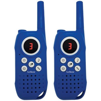 Lexibook , Walkie Talkies, TW42 Bereik 5 km/3 mi, digitaal geluid, communicatie binnen en buiten, riemclip, blauw Lexibook , Walkie Talkies, TW42 Bereik 5 km/3 mi, digitaal geluid, communicatie binnen en buiten, riemclip, blauw