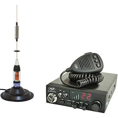 PNI CB Escort Hp 8024 ASQ Radio 12-24 V 40 kanalen 4W + CB ML70 antenne met magneet PNI CB Escort Hp 8024 ASQ Radio 12-24 V 40 kanalen 4W + CB ML70 antenne met magneet