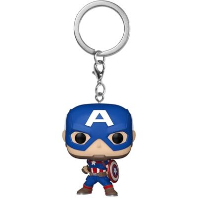 Funko Pop! Sleutelhanger: Marvel NC Captain America Marvel Comics Vinyl minifiguur om te verzamelen fancy sleutelhanger kerstcadeau cadeau-idee Officiële producten Funko Pop! Sleutelhanger: Marvel NC Captain America Marvel Comics Vinyl minifiguur om te verzamelen fancy sleutelhanger kerstcadeau cadeau-idee Officiële producten