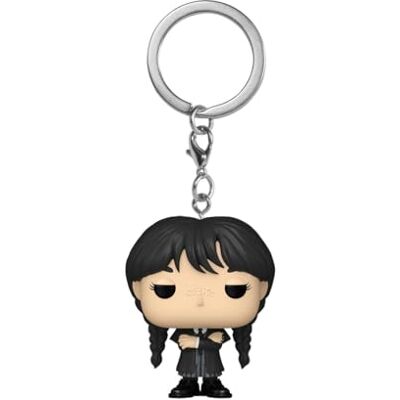 Funko Pop! Sleutelhanger: Wednesday Wednesday Vinyl minifiguur voor het verzamelen van nieuwe sleutelhangers Sokkenvullers Cadeau-idee Officiële merchandising TV-fans Funko Pop! Sleutelhanger: Wednesday Wednesday Vinyl minifiguur voor het verzamelen van nieuwe sleutelhangers Sokkenvullers Cadeau-idee Officiële merchandising TV-fans