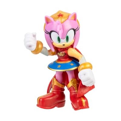 Sonic The Hedgehog DC X Sonic Amy Wonder Woman figuur, 6,35 cm, officieel gelicentieerd door Jakks Pacific, zeer beweegbaar en gedetailleerd design, verzamelpakket Sonic The Hedgehog DC X Sonic Amy Wonder Woman figuur, 6,35 cm, officieel gelicentieerd door Jakks Pacific, zeer beweegbaar en gedetailleerd design, verzamelpakket