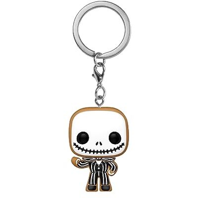Funko Pop! Sleutelhanger: Disney The Nightmare Before Christmas Jack Skellington (Gingerbread) Vinyl minifiguur om te verzamelen fancy sleutelhanger kerstcadeau cadeau-idee Funko Pop! Sleutelhanger: Disney The Nightmare Before Christmas Jack Skellington (Gingerbread) Vinyl minifiguur om te verzamelen fancy sleutelhanger kerstcadeau cadeau-idee