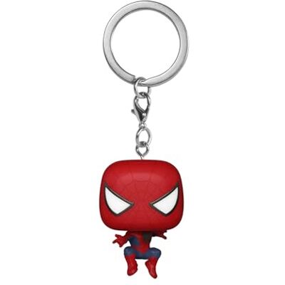 Funko Pop! Sleutelhanger: Spiderman No Way Home 2021 Spider-Man Leaping SM2 Vinyl minifiguur om te verzamelen fancy sleutelhanger kerstcadeau cadeau-idee officiële producten,, Veelkleurig, Funko Pop! Sleutelhanger: Spiderman No Way Home 2021 Spider-Man Leaping SM2 Vinyl minifiguur om te verzamelen fancy sleutelhanger kerstcadeau cadeau-idee officiële producten,, Veelkleurig,
