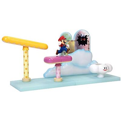 Super Mario Nintendo Set wolken super speelset wolkenwereld met 6 cm Mario figuur, 402004, kleurrijk, 25 x 7,5 x 18 cm Super Mario Nintendo Set wolken super speelset wolkenwereld met 6 cm Mario figuur, 402004, kleurrijk, 25 x 7,5 x 18 cm