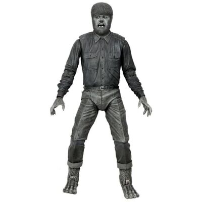 NECA Universal Monsters Ultimate Wolf Man B&W 7 actiefiguur, wit NECA Universal Monsters Ultimate Wolf Man B&W 7 actiefiguur, wit