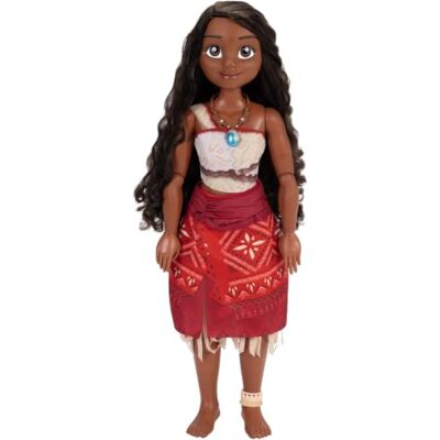 Jakks Pacific Disney Prinses Vaiana Playdate pop 81 cm, , My Size beweegbare pop, een haarborstel en accessoires, evenals een kleine pop en een kleine papieren heihei. 3+ Jakks Pacific Disney Prinses Vaiana Playdate pop 81 cm, , My Size beweegbare pop, een haarborstel en accessoires, evenals een kleine pop en een kleine papieren heihei. 3+