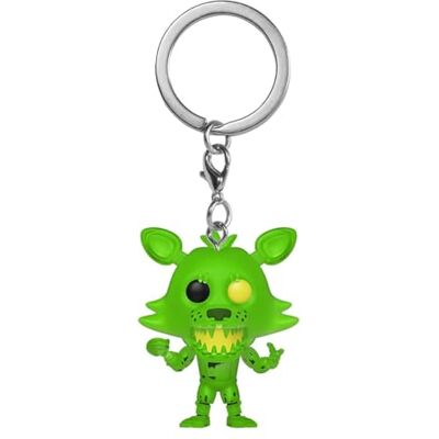 Funko Pop! Sleutelhanger: Five Nights At Freddy's (FNAF) Radioactive Foxy Vinyl minifiguur om te verzamelen fancy sleutelhanger kerstcadeau Funko Pop! Sleutelhanger: Five Nights At Freddy's (FNAF) Radioactive Foxy Vinyl minifiguur om te verzamelen fancy sleutelhanger kerstcadeau