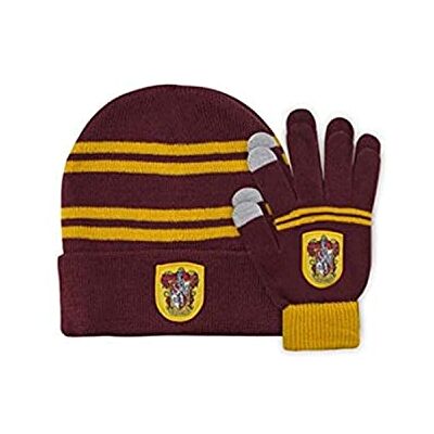 Cinereplicas Harry Potter set muts en handschoenen kinderen officieel gelicentieerd product Haus Gryffindor rood en geel, Eén maat Cinereplicas Harry Potter set muts en handschoenen kinderen officieel gelicentieerd product Haus Gryffindor rood en geel, Eén maat