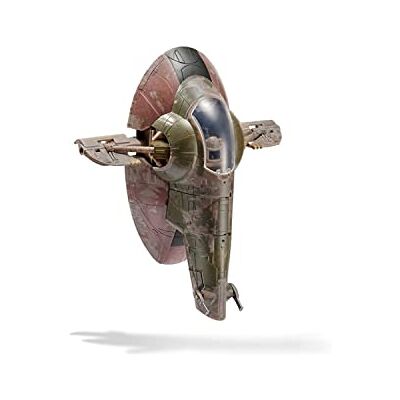 Jazwares Star Wars Micro Galaxy Squadron SWJ0027 Bobas Fett's Starship, officieel 20 cm voertuig met figuren Jazwares Star Wars Micro Galaxy Squadron SWJ0027 Bobas Fett's Starship, officieel 20 cm voertuig met figuren