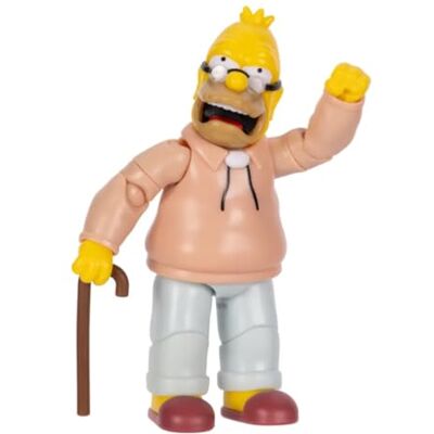 Jakks Pacific The Simpson Grampa Simpson verzamelfiguur 5 inch / 12,7 cm met hengelaccessoires, beweegbaar figuur, verzamelobject presentatieverpakking Jakks Pacific The Simpson Grampa Simpson verzamelfiguur 5 inch / 12,7 cm met hengelaccessoires, beweegbaar figuur, verzamelobject presentatieverpakking
