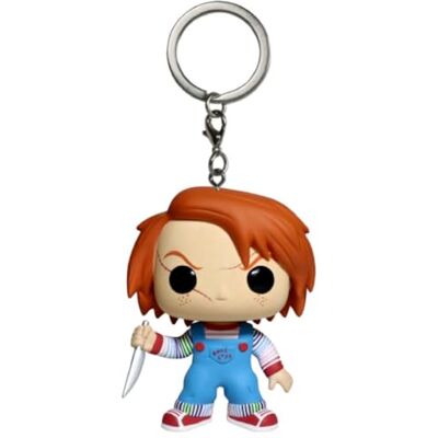 Funko Pop! Sleutelhanger: Horror Chucky Vinyl minifiguur om te verzamelen fancy sleutelhanger kerstcadeau cadeau-idee Officiële producten Horror Fans Minifiguur Funko Pop! Sleutelhanger: Horror Chucky Vinyl minifiguur om te verzamelen fancy sleutelhanger kerstcadeau cadeau-idee Officiële producten Horror Fans Minifiguur