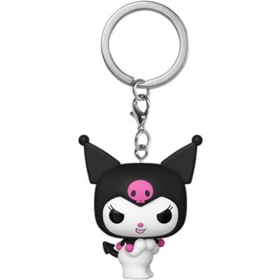 Funko Pop! Sleutelhanger: Sanrio Kuromi Hello Kitty Vinyl minifiguur om te verzamelen fancy sleutelhanger kerstcadeau cadeau-idee Funko Pop! Sleutelhanger: Sanrio Kuromi Hello Kitty Vinyl minifiguur om te verzamelen fancy sleutelhanger kerstcadeau cadeau-idee