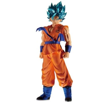 Banpresto Dragon Ball Son Goku Super Saiyan God, Blood of Saiyans Collection, Anime figuur van pvc, hoogte 20 cm, blauw metallic haar, oranje jurk Banpresto Dragon Ball Son Goku Super Saiyan God, Blood of Saiyans Collection, Anime figuur van pvc, hoogte 20 cm, blauw metallic haar, oranje jurk