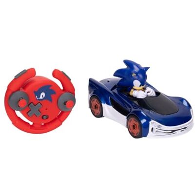 Sonic The Hedgehog Speed Star Lightning Drifting RC officieel gelicentieerd door Jakks Pacific op afstand bestuurbare auto's met lichtgevende wielen, interactief spel met rode afstandsbediening op batterijen inbegrepen Sonic The Hedgehog Speed Star Lightning Drifting RC officieel gelicentieerd door Jakks Pacific op afstand bestuurbare auto's met lichtgevende wielen, interactief spel met rode afstandsbediening op batterijen inbegrepen