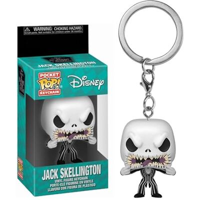 Funko Pop! Sleutelhanger: Disney The Nightmare Before Christmas Jack Skellington (Scary Face) Disney: The Nightmare Before Christmas Vinyl minifiguur om te verzamelen fancy sleutelhanger Funko Pop! Sleutelhanger: Disney The Nightmare Before Christmas Jack Skellington (Scary Face) Disney: The Nightmare Before Christmas Vinyl minifiguur om te verzamelen fancy sleutelhanger