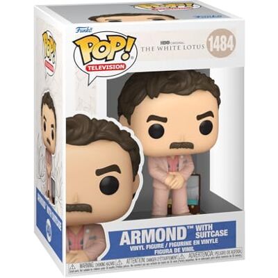Funko Pop TV: White Lotus, Armond With Suitcase, verzamelfiguur, vinyl figuur, cadeau-idee, officieel product, speelgoed voor kinderen en volwassenen, tv-fans, figuur voor verzamelaars Funko Pop TV: White Lotus, Armond With Suitcase, verzamelfiguur, vinyl figuur, cadeau-idee, officieel product, speelgoed voor kinderen en volwassenen, tv-fans, figuur voor verzamelaars