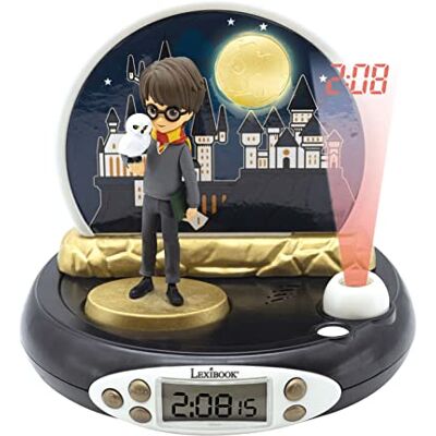 Lexibook Warner, Harry Potter Wekker met Projector, Ingebouwde nachtlamp, projectie van de tijd aan het plafond, geluidseffecten, op batterijen, RP500HP Nachtlampje, plafondprojectie, geluidseffecten, op batterijen, zwart Lexibook Warner, Harry Potter Wekker met Projector, Ingebouwde nachtlamp, projectie van de tijd aan het plafond, geluidseffecten, op batterijen, RP500HP Nachtlampje, plafondprojectie, geluidseffecten, op batterijen, zwart
