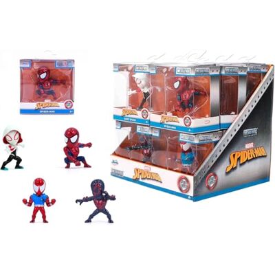 Jada Toys Spider-Man figuur (1 stuk) 1 van de 4 Marvel metalen verzamelfiguren voor fans en kinderen vanaf 8 jaar, golf 4, willekeurige selectie, elk ca. 6,5 cm Jada Toys Spider-Man figuur (1 stuk) 1 van de 4 Marvel metalen verzamelfiguren voor fans en kinderen vanaf 8 jaar, golf 4, willekeurige selectie, elk ca. 6,5 cm