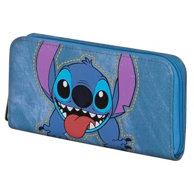 Disney Lilo and Stitch Updown Essential portemonnee blauw 19 x 10 cm, Lilo en Stitch blauw, één maat, essentiële portemonnee Disney Lilo and Stitch Updown Essential portemonnee blauw 19 x 10 cm, Lilo en Stitch blauw, één maat, essentiële portemonnee