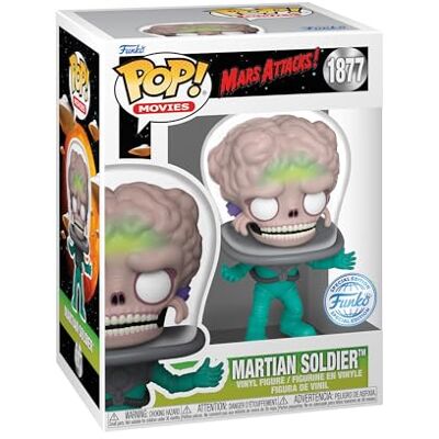 Funko POP! Movies: Mars Attacks Alien Soldaat 1/6 Odds for Rare Chase Variant Glow In the Dark Mars Attacks Vinyl figuur om te verzamelen Cadeau-idee Officieel product Filmfans Funko POP! Movies: Mars Attacks Alien Soldaat 1/6 Odds for Rare Chase Variant Glow In the Dark Mars Attacks Vinyl figuur om te verzamelen Cadeau-idee Officieel product Filmfans