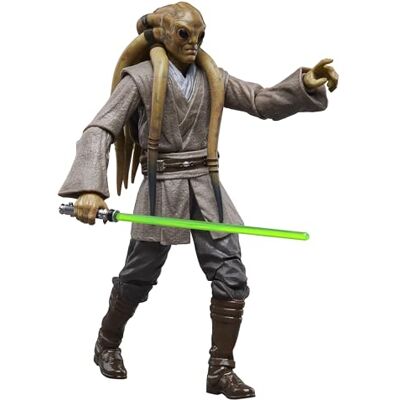 Star Wars De zwarte serie, 15 cm Kit Fisto verzamelfiguur, Revenge of the Sith, 20e verjaardag Star Wars De zwarte serie, 15 cm Kit Fisto verzamelfiguur, Revenge of the Sith, 20e verjaardag