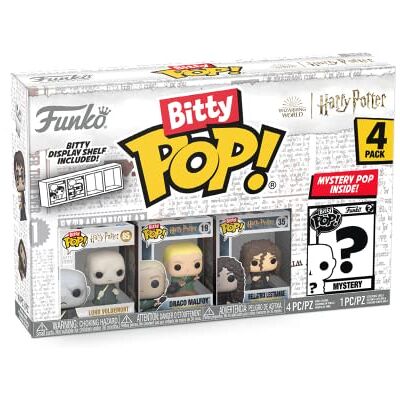 Funko Bitty Pop! HP Voldemort 4PK Lord Voldemort™, Draco Malfoy™ (Zwerkbal™), Bellatrix Lestrange™ en een mysterie minifiguur in verrassing 2,2 cm Harry PotterCollectible Funko Bitty Pop! HP Voldemort 4PK Lord Voldemort™, Draco Malfoy™ (Zwerkbal™), Bellatrix Lestrange™ en een mysterie minifiguur in verrassing 2,2 cm Harry PotterCollectible