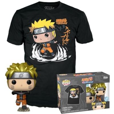 Funko Pop! & Tee: Naruto Run Naruto Run Metallic Medium T-shirt Kleding met een Vinyl Figuur om te verzamelen Cadeau-idee Speelgoed en Top met Korte Mouwen Mannen Funko Pop! & Tee: Naruto Run Naruto Run Metallic Medium T-shirt Kleding met een Vinyl Figuur om te verzamelen Cadeau-idee Speelgoed en Top met Korte Mouwen Mannen