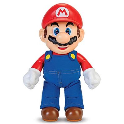 Super Mario Nintendo, It's-A Me, Mario!, sprekende verzamelspeelgoed, 30 cm Jakks Pacific, beweegbaar figuur, meer dan 30 zinnen en geluiden, batterijen inbegrepen, vanaf 3 jaar Super Mario Nintendo, It's-A Me, Mario!, sprekende verzamelspeelgoed, 30 cm Jakks Pacific, beweegbaar figuur, meer dan 30 zinnen en geluiden, batterijen inbegrepen, vanaf 3 jaar