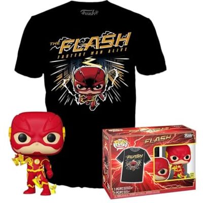 Funko Pop! & Tee: DC The Flash Medium DC Comics T-shirt Kleding met vinyl figuur om te verzamelen Cadeau-idee Speelgoed en top met korte mouwen voor volwassenen en mannen Funko Pop! & Tee: DC The Flash Medium DC Comics T-shirt Kleding met vinyl figuur om te verzamelen Cadeau-idee Speelgoed en top met korte mouwen voor volwassenen en mannen