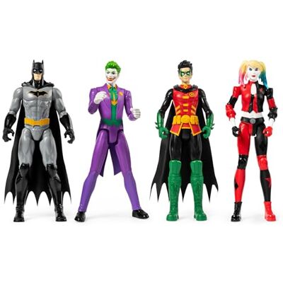 DC Comics Set van 4 Batman-figuren, 30 cm, bestaande uit Batman, Robin, Copperhead en hiel DC Comics Set van 4 Batman-figuren, 30 cm, bestaande uit Batman, Robin, Copperhead en hiel