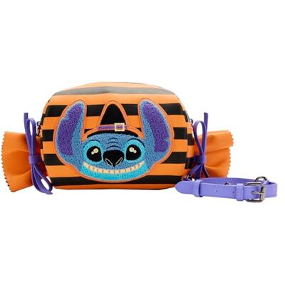Loungefly Disney by Lilo and Stitch gestreepte schoudertas Halloween Candy Wrapper Loungefly Disney by Lilo and Stitch gestreepte schoudertas Halloween Candy Wrapper