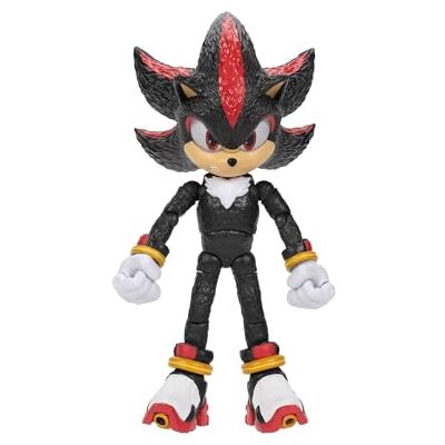 Sonic The Hedgehog Sonic 3 The Hedgehog de film officiële licentie Sega Shadow Actiefiguur Wave 2 uit de film, 12,7 cm, schaduw (Grin Mouth) Sonic The Hedgehog Sonic 3 The Hedgehog de film officiële licentie Sega Shadow Actiefiguur Wave 2 uit de film, 12,7 cm, schaduw (Grin Mouth)