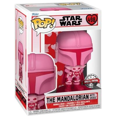 Funko POP! Star Wars: Valentines Boba Fett Mando met Grogu (The Child, Baby Yoda) The Mandalorian Vinyl verzamelfiguur cadeau-idee officiële merchandise tv-fans - Funko POP! Star Wars: Valentines Boba Fett Mando met Grogu (The Child, Baby Yoda) The Mandalorian Vinyl verzamelfiguur cadeau-idee officiële merchandise tv-fans -