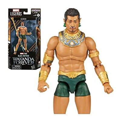 Marvel Hasbro Legends Series Black Panther Wakanda Forever, 15 cm Namor figuur, 3 accessoires, 1 Build-A-figuur Marvel Hasbro Legends Series Black Panther Wakanda Forever, 15 cm Namor figuur, 3 accessoires, 1 Build-A-figuur