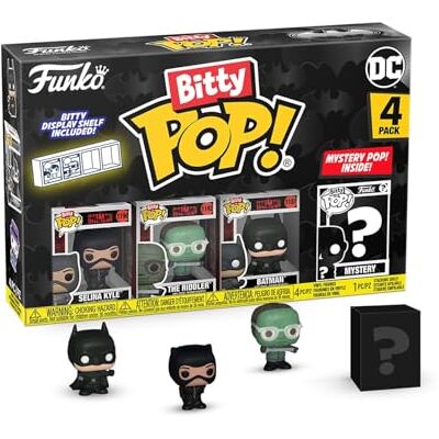 Funko Bitty Pop Batman 85e Catwoman 4PK Selina Kyle™ The Riddler™ Batman™ en mysterie minifiguur in verrassing 2,2 cm DC Comics Funko Bitty Pop Batman 85e Catwoman 4PK Selina Kyle™ The Riddler™ Batman™ en mysterie minifiguur in verrassing 2,2 cm DC Comics