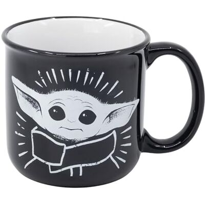 Stor The Mandalorian Keramische mok, 400 ml, ontbijtmok met origineel design, magnetron- en vaatwasmachinebestendig, ideaal voor koffie, thee en chocolade Stor The Mandalorian Keramische mok, 400 ml, ontbijtmok met origineel design, magnetron- en vaatwasmachinebestendig, ideaal voor koffie, thee en chocolade
