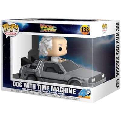 Funko Pop! Rides Deluxe: Back To The Future Doc With Time Machine Dr. Emmett Brown Terug naar de toekomst Vinyl verzamelfiguur Cadeau-idee Officiële merchandising Movies Fans Funko Pop! Rides Deluxe: Back To The Future Doc With Time Machine Dr. Emmett Brown Terug naar de toekomst Vinyl verzamelfiguur Cadeau-idee Officiële merchandising Movies Fans