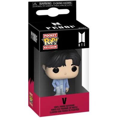 Funko Pop! Sleutelhanger: BTS V Vinyl minifiguur om te verzamelen fancy sleutelhanger kerstcadeau cadeau-idee Officiële producten Muziek Fans Minifiguur Funko Pop! Sleutelhanger: BTS V Vinyl minifiguur om te verzamelen fancy sleutelhanger kerstcadeau cadeau-idee Officiële producten Muziek Fans Minifiguur