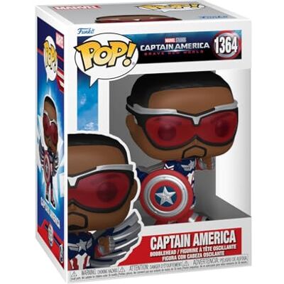 Funko Pop! Marvel: Captain America: Brave New World Captain America Vinyl verzamelfiguur cadeau-idee officieel product speelgoed voor kinderen en volwassenen filmfans - Funko Pop! Marvel: Captain America: Brave New World Captain America Vinyl verzamelfiguur cadeau-idee officieel product speelgoed voor kinderen en volwassenen filmfans -
