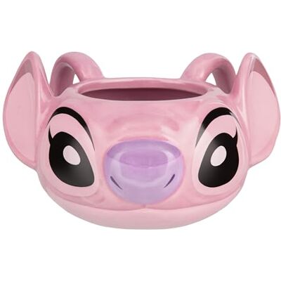 Paladone Disney Engel keramische koffiemok 450 ml Officieel gelicentieerd product Lilo & Stitch 3D nieuwigheid servies voor warme dranken, thee, warme chocolademelk Paladone Disney Engel keramische koffiemok 450 ml Officieel gelicentieerd product Lilo & Stitch 3D nieuwigheid servies voor warme dranken, thee, warme chocolademelk