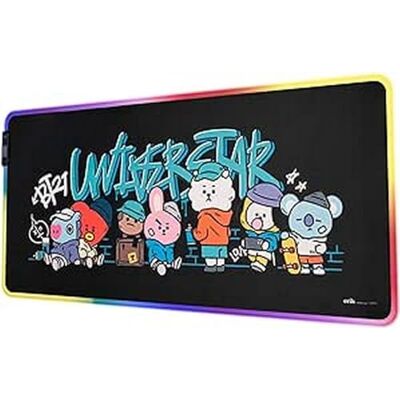 Grupo Erik XXL RGB Muismat BT21 LED Muismat 90 x 40 cm Officieel gelicentieerd Gamer Muismat, Desktop Muismat Grupo Erik XXL RGB Muismat BT21 LED Muismat 90 x 40 cm Officieel gelicentieerd Gamer Muismat, Desktop Muismat