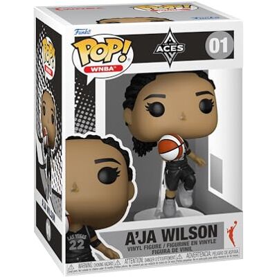 Funko Pop! WNBA Aces A'ja Wilson WNBA Players, verzamelfiguur, vinyl figuur, cadeau-idee, officieel product, speelgoed voor kinderen en volwassenen, sportfans Funko Pop! WNBA Aces A'ja Wilson WNBA Players, verzamelfiguur, vinyl figuur, cadeau-idee, officieel product, speelgoed voor kinderen en volwassenen, sportfans