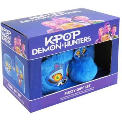Pyramid CYPBRANDS- K-Pop Demon Hunters, Derpy, cadeauset, notitieboek, mok, sleutelhanger, pluche, paars, officieel product Pyramid CYPBRANDS- K-Pop Demon Hunters, Derpy, cadeauset, notitieboek, mok, sleutelhanger, pluche, paars, officieel product