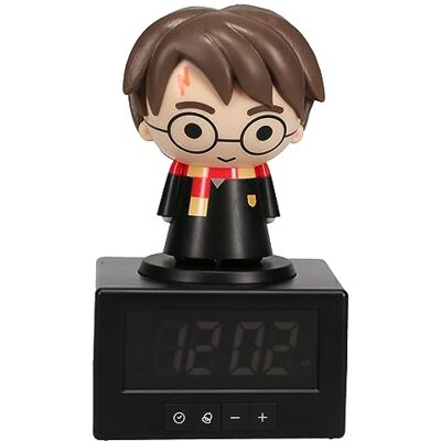 Paladone Harry Potter digitale wekker, officieel, sfeerlamp met Harry, nachtlicht met timer, kamerdecoratie voor Potter-fans Paladone Harry Potter digitale wekker, officieel, sfeerlamp met Harry, nachtlicht met timer, kamerdecoratie voor Potter-fans
