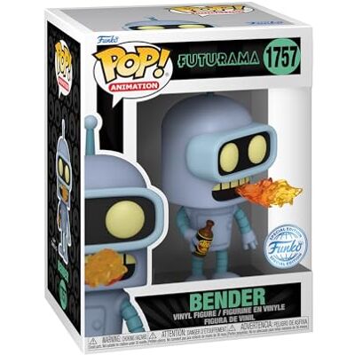 Funko POP! TV: Futurama Bender 1/6 waarschijnlijkheid voor de Chase-variant Licht op in het donker Vinyl verzamelfiguur Cadeau-idee Officiële merchandising TV-fans Funko POP! TV: Futurama Bender 1/6 waarschijnlijkheid voor de Chase-variant Licht op in het donker Vinyl verzamelfiguur Cadeau-idee Officiële merchandising TV-fans